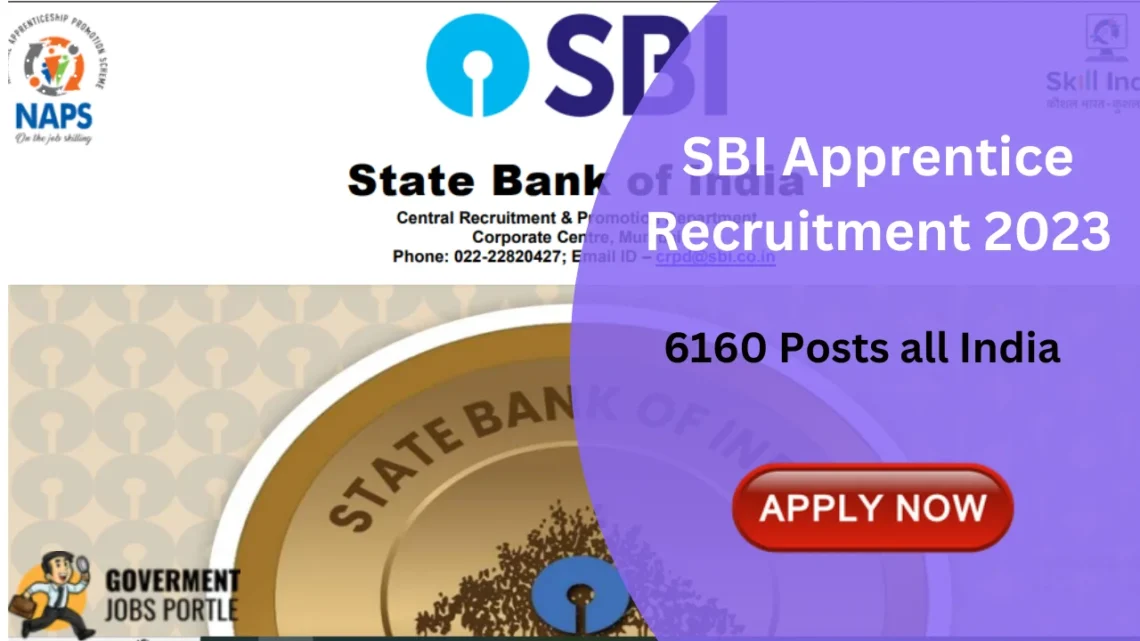 SBI Apprentice Recruitment 2023 Notification Out For 6160 Vacancies, Apply Online